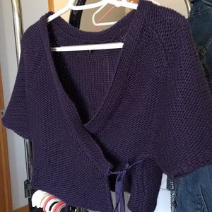 Claudie Pierlot cropped wrap sweater